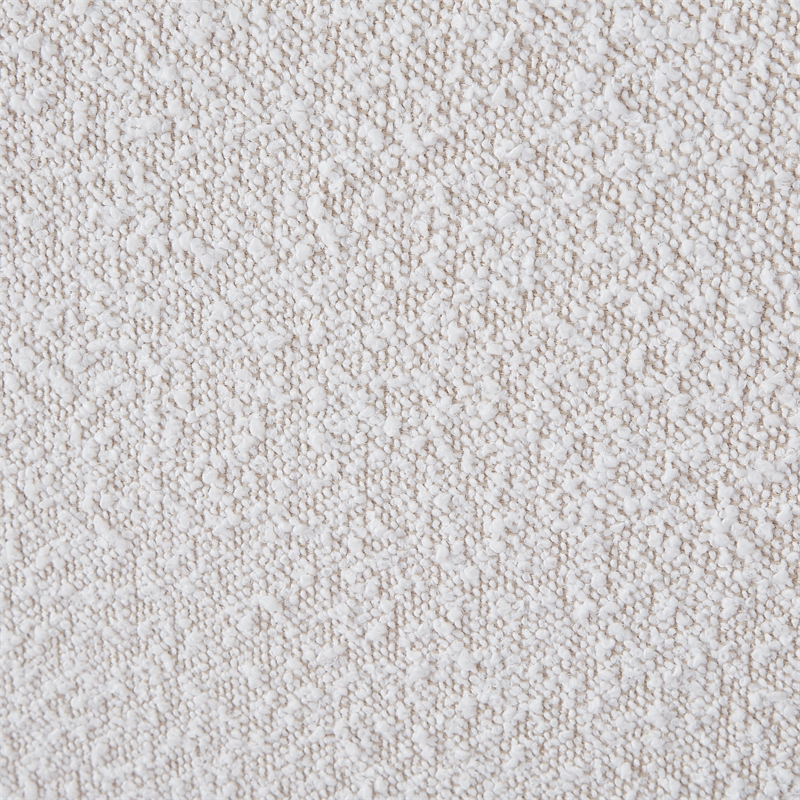 Bowery Hill Contemporary Cream Boucle Durable Fabric King Bed
