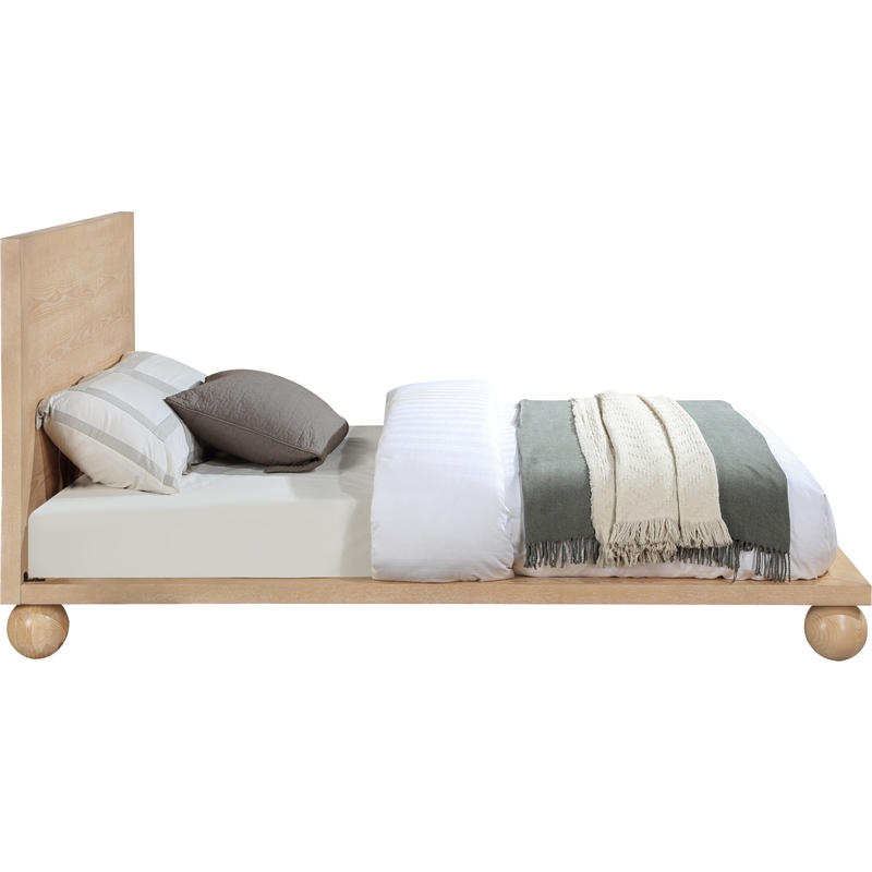 Bowery Hill Modern / Contemporary Solid Ash Wood Natural King Bed