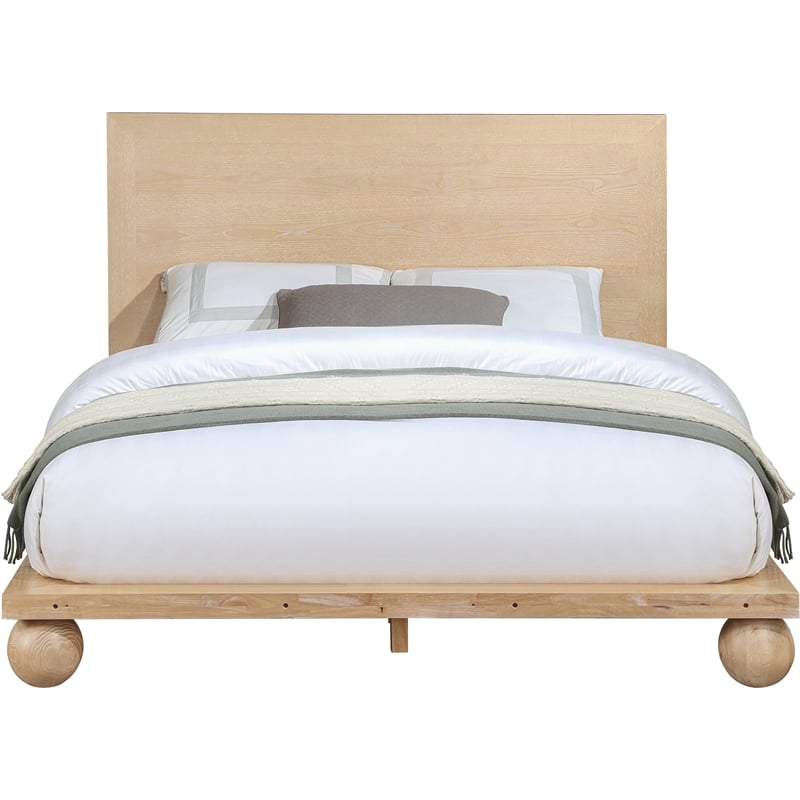 Bowery Hill Modern / Contemporary Solid Ash Wood Natural King Bed