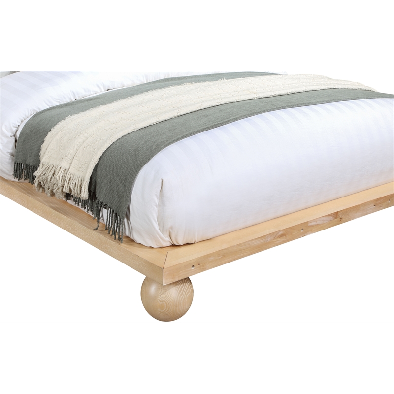 Bowery Hill Modern / Contemporary Solid Ash Wood Natural King Bed
