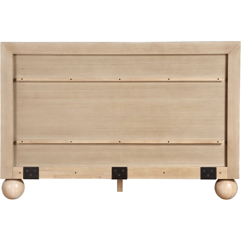 Bowery Hill Modern / Contemporary Solid Ash Wood Natural Queen Bed
