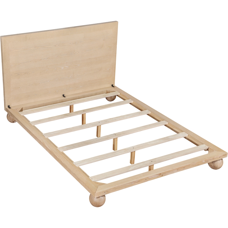 Bowery Hill Modern / Contemporary Solid Ash Wood Natural Queen Bed