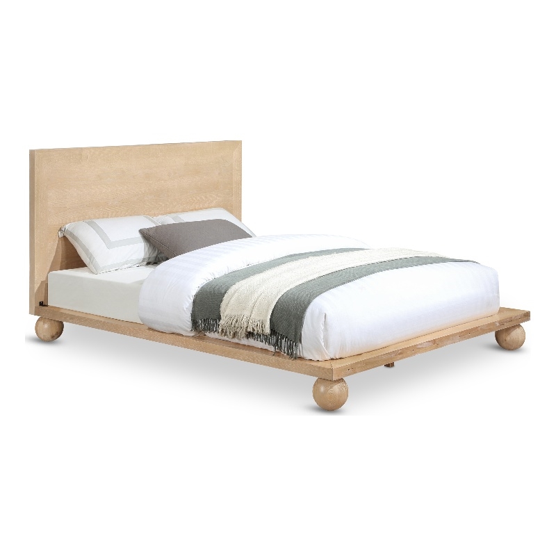 Bowery Hill Modern / Contemporary Solid Ash Wood Natural Queen Bed