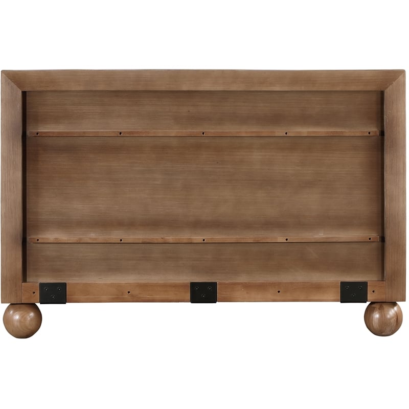 Bowery Hill Modern / Contemporary Solid Ash Wood Walnut Queen Bed