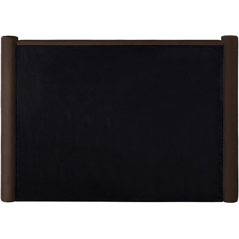 Bowery Hill Contemporary Solid Wood Frame Brown Durable Velvet Full Bed