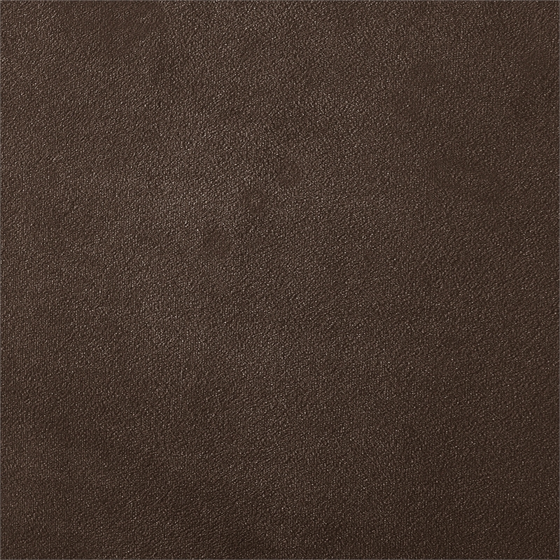 Bowery Hill Contemporary Solid Wood Frame Brown Durable Velvet Queen Bed