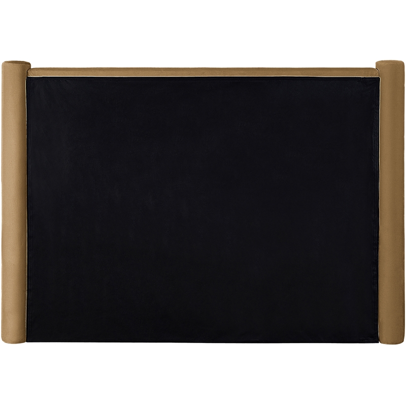Bowery Hill Contemporary Solid Wood Frame Saddle Durable Velvet Full Bed