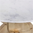 Bowery Hill Contemporary Genuine Marble Top White Dining Table