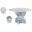 Bowery Hill Contemporary Genuine Marble Top White Dining Table