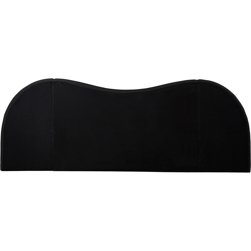 Bowery Hill Contemporary Black Boucle Durable Fabric King Bed