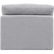 Bowery Hill Contemporary Linen Durable Fabric Armless Chair in Gray