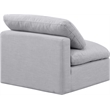 Bowery Hill Contemporary Linen Durable Fabric Armless Chair in Gray