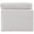 Bowery Hill Contemporary Durable Velvet Armless Chair in Cream