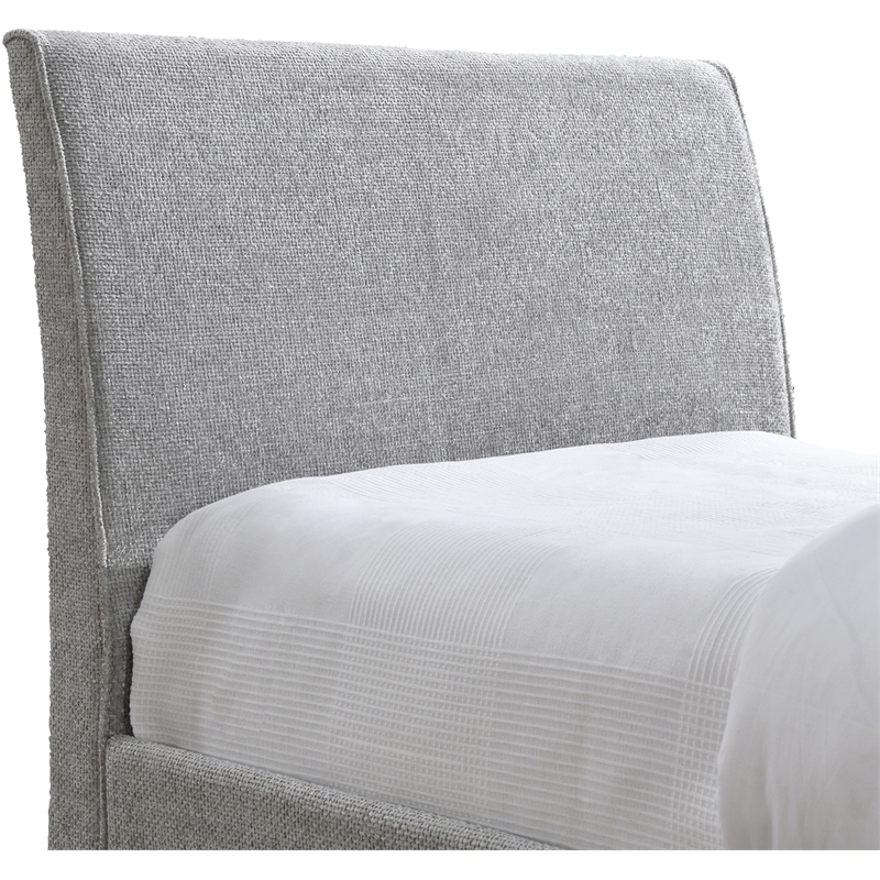 Bowery Hill Contemporary Grey Chenille Fabric Twin Trundle Bed