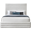 Bowery Hill Contemporary Cream Linen Textured Fabric Full Bed