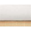 Bowery Hill Contemporary Cream Linen Textured Fabric King Bed