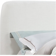 Bowery Hill Contemporary Cream Linen Textured Fabric Queen Bed