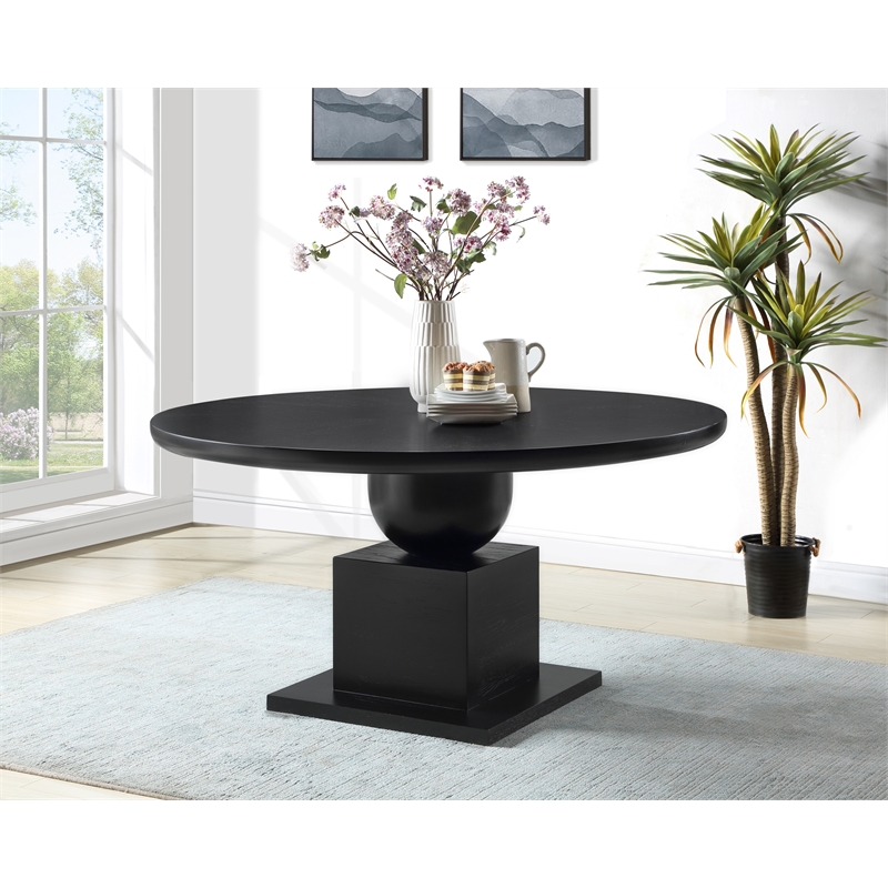 Bowery Hill Modern / Contemporary Rich Oak Veneer Dining Table