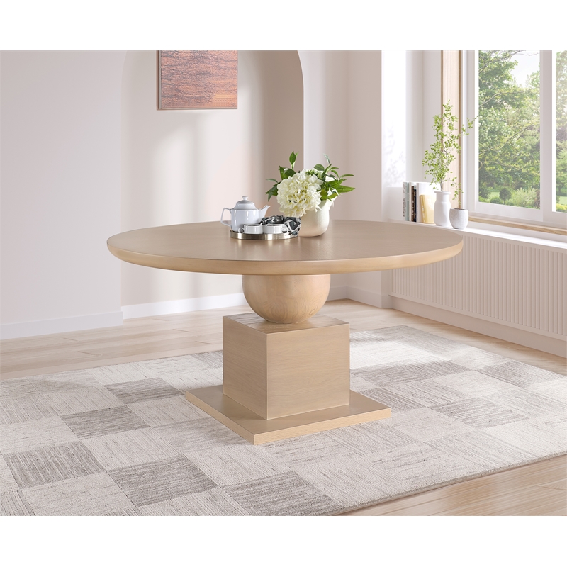 Bowery Hill Modern / Contemporary Rich Oak Veneer Dining Table