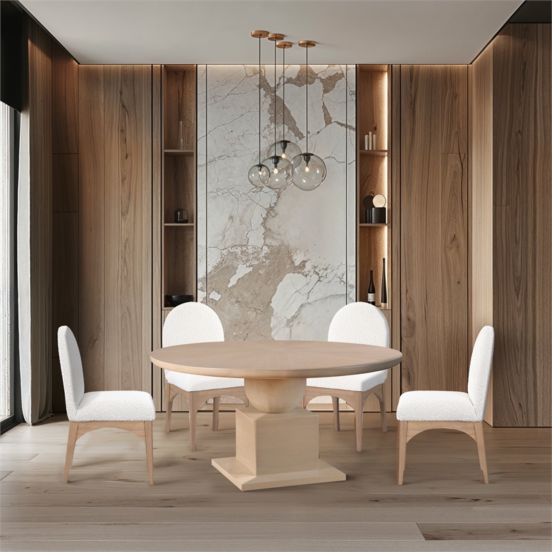 Bowery Hill Modern / Contemporary Rich Oak Veneer Dining Table