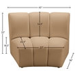 Bowery Hill Contemporary Deep Channel Tufted Soft Camel Velvet Modular Chair