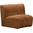 Bowery Hill Contemporary Deep Channel Tufted Soft Saddle Velvet Modular Chair