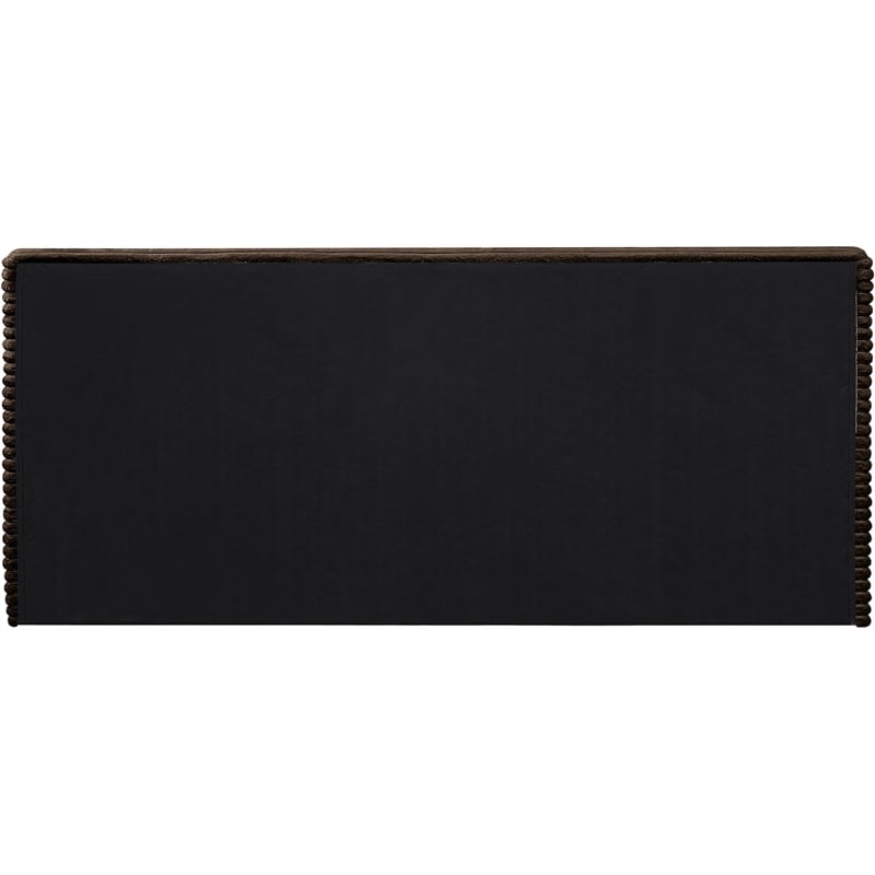 Bowery Hill Contemporary Textured Soft Brown Corduroy Queen Bed