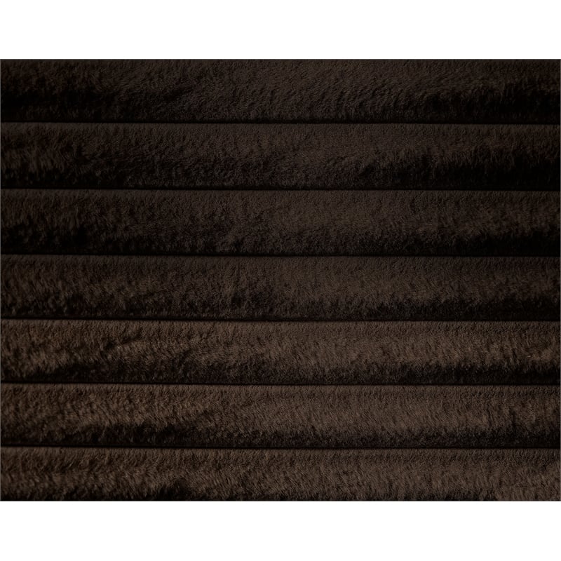 Bowery Hill Contemporary Textured Soft Brown Corduroy Twin Bed