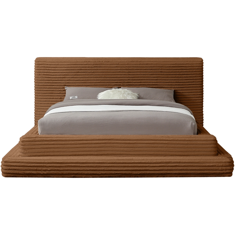 Bowery Hill Contemporary Textured Soft Saddle Corduroy Full Bed
