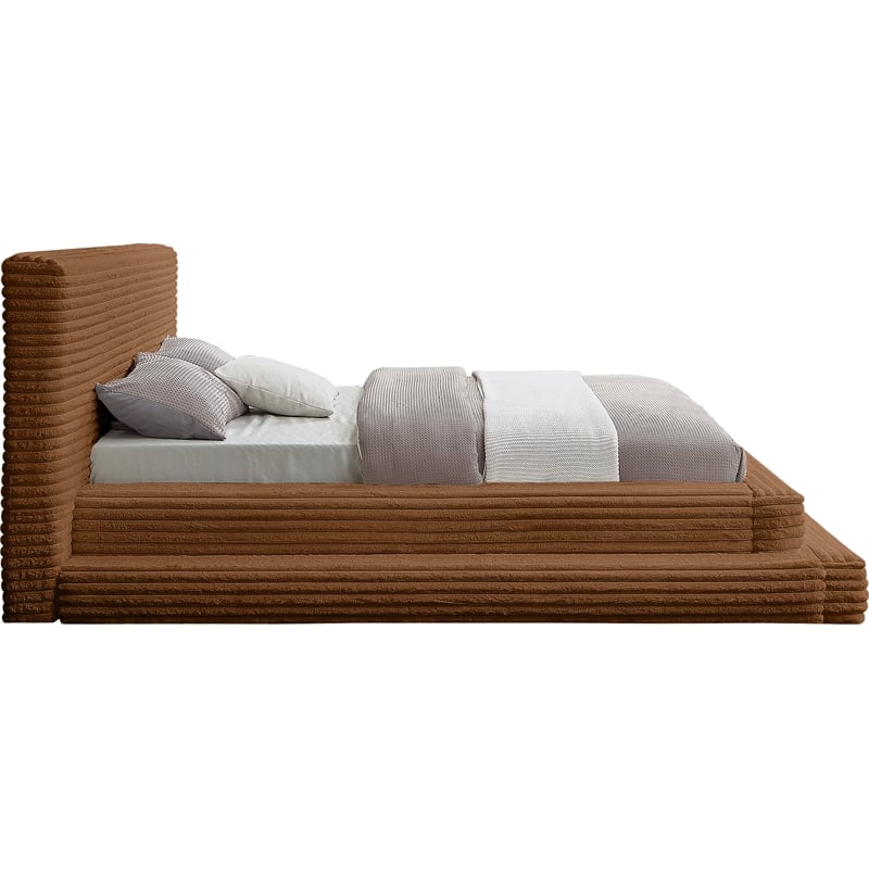 Bowery Hill Contemporary Textured Soft Saddle Corduroy Full Bed