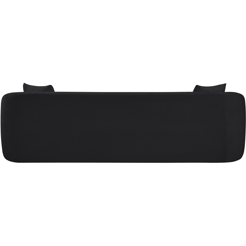 Bowery Hill Contemporary Soft Black Chenille Durable Fabric Sofa