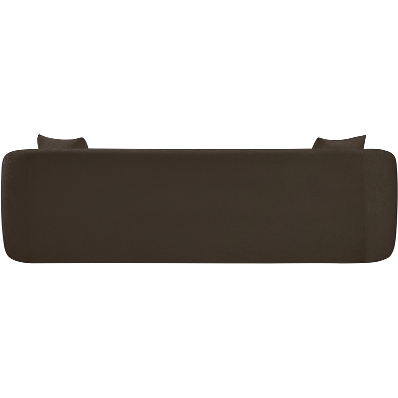Bowery Hill Contemporary Soft Brown Chenille Durable Fabric Sofa