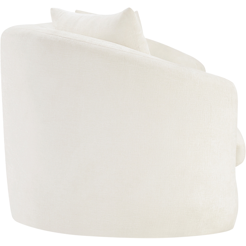 Bowery Hill Contemporary Soft Cream Chenille Durable Fabric Sofa