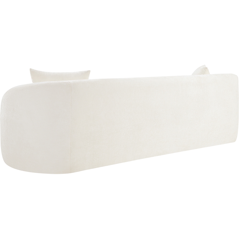 Bowery Hill Contemporary Soft Cream Chenille Durable Fabric Sofa