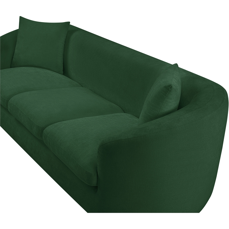 Bowery Hill Contemporary Soft Green Chenille Durable Fabric Sofa