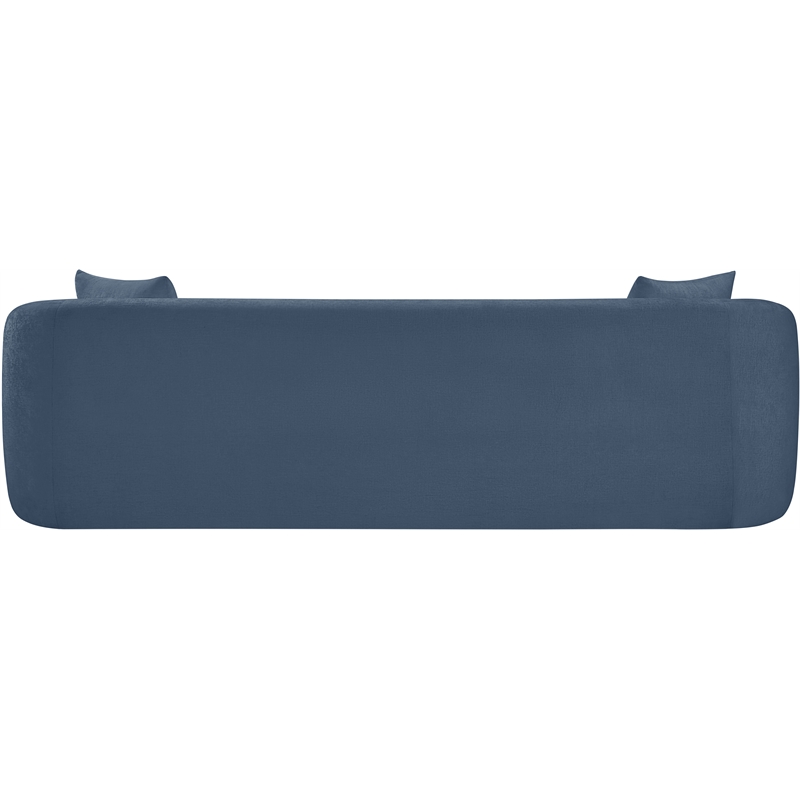 Bowery Hill Contemporary Soft Light Blue Chenille Fabric Sofa