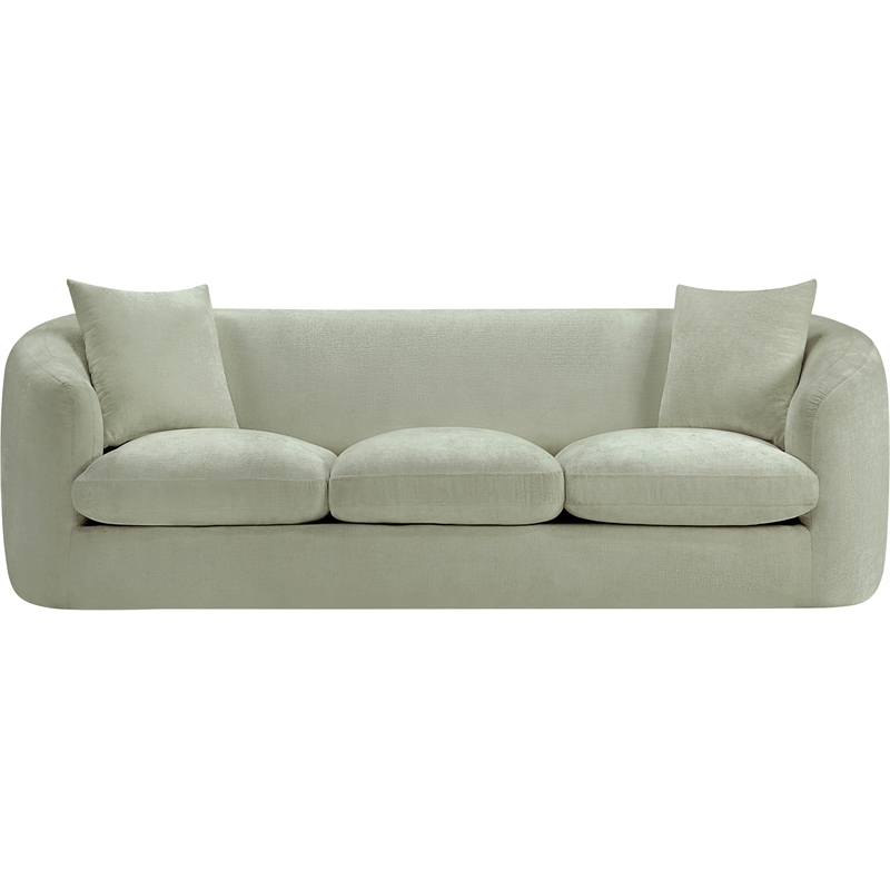 Bowery Hill Contemporary Soft Mint Chenille Durable Fabric Sofa