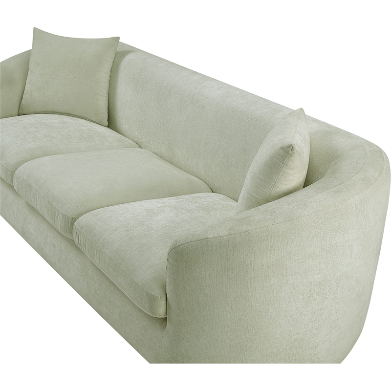 Bowery Hill Contemporary Soft Mint Chenille Durable Fabric Sofa