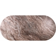 Bowery Hill Modern / Contemporary Brown Marble Oval Top Dining Table