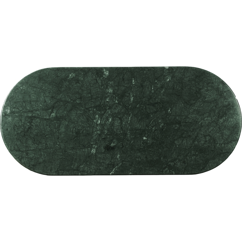 Bowery Hill Modern / Contemporary Green Marble Oval Top Dining Table