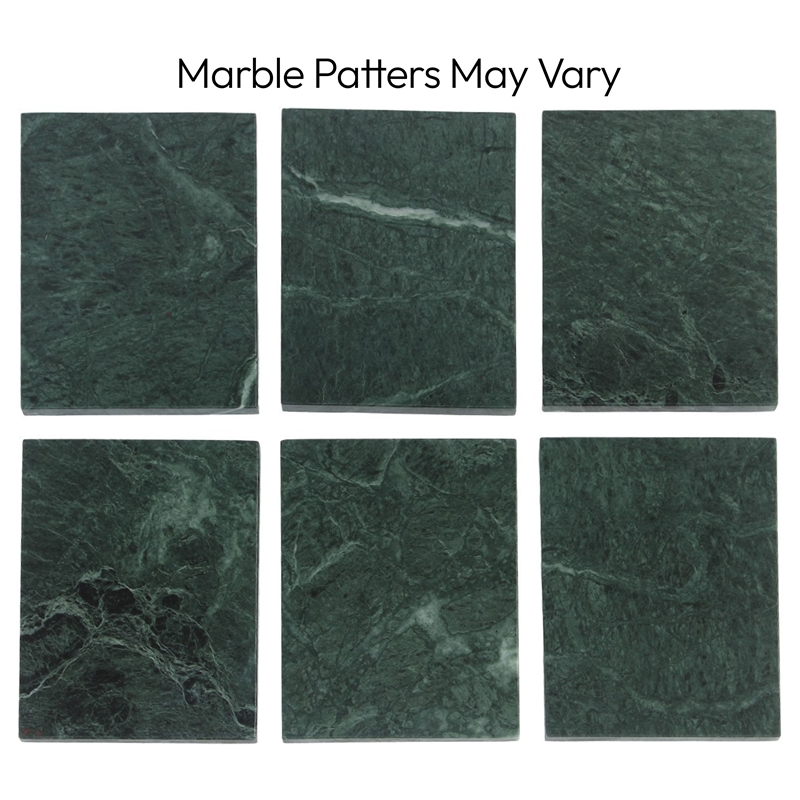 Bowery Hill Modern / Contemporary Green Marble Oval Top Dining Table