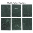 Bowery Hill Modern / Contemporary Green Marble Oval Top Dining Table