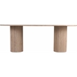 Bowery Hill Modern / Contemporary Beige Travertine Dining Table