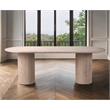 Bowery Hill Modern / Contemporary Beige Travertine Dining Table