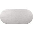Bowery Hill Modern / Contemporary White Marble Oval Top Dining Table