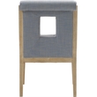 Bowery Hill Contemporary Light Blue Linen Textured Fabric Dining Arm Chair