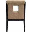 Bowery Hill Contemporary Cognac Linen Textured Fabric Dining Arm Chair