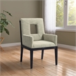 Bowery Hill Contemporary Green Linen Textured Fabric Dining Arm Chair