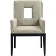 Bowery Hill Contemporary Green Linen Textured Fabric Dining Arm Chair