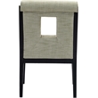 Bowery Hill Contemporary Green Linen Textured Fabric Dining Arm Chair